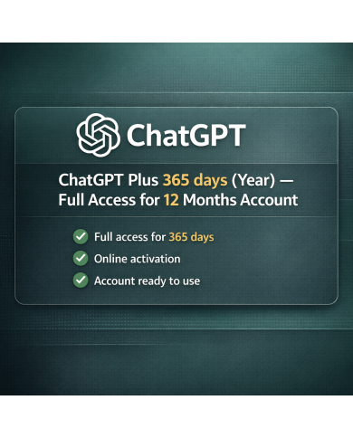 ChatGPT Plus 365 days (Year) – Full Access for 12 Months Account